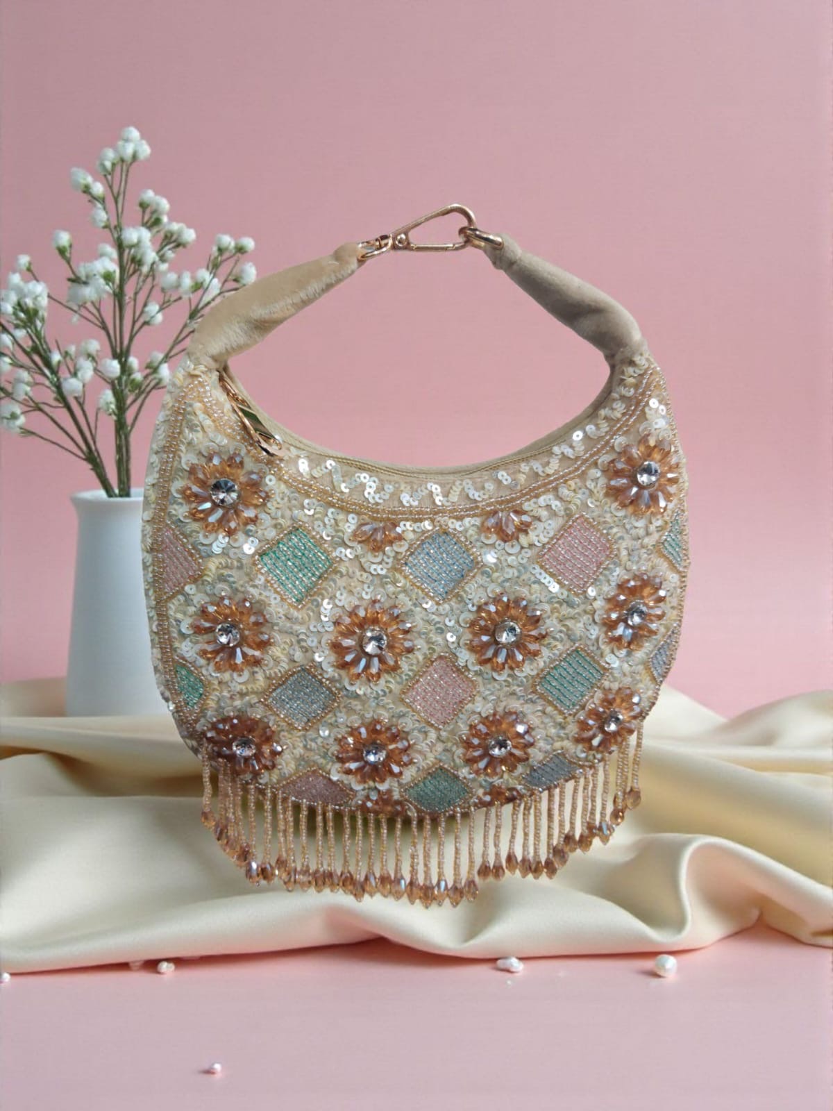 Blush bloom bag