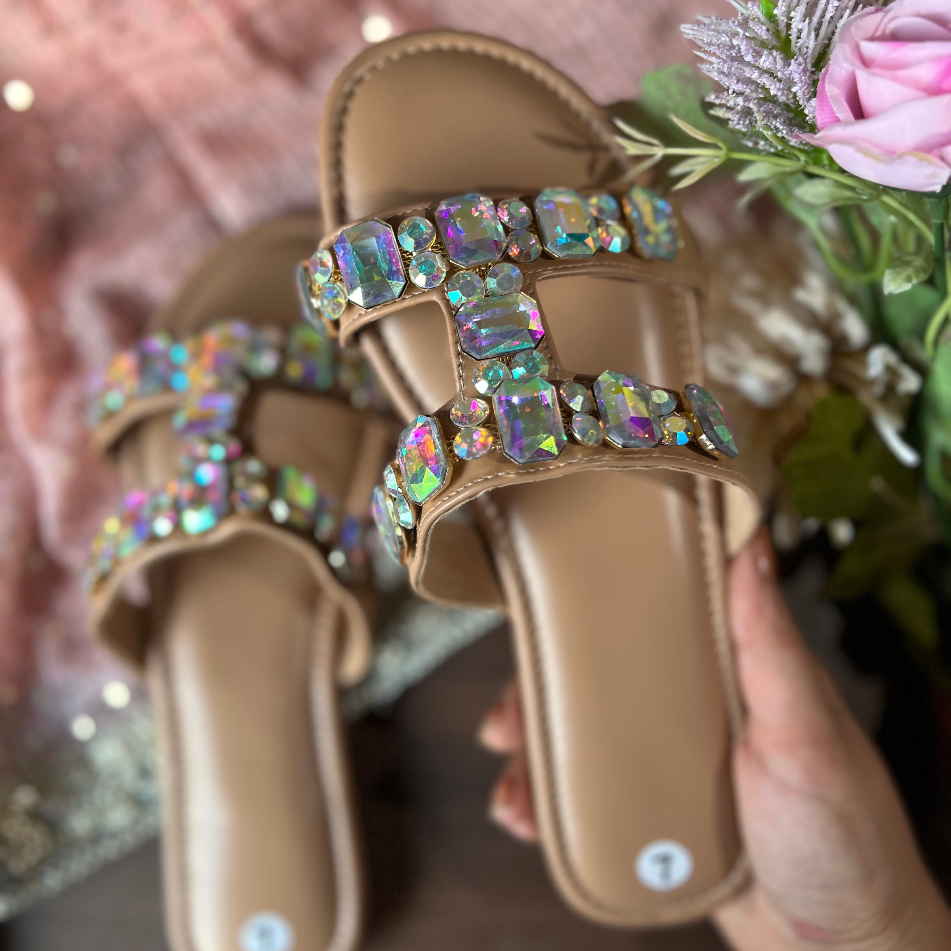 crystal sandals