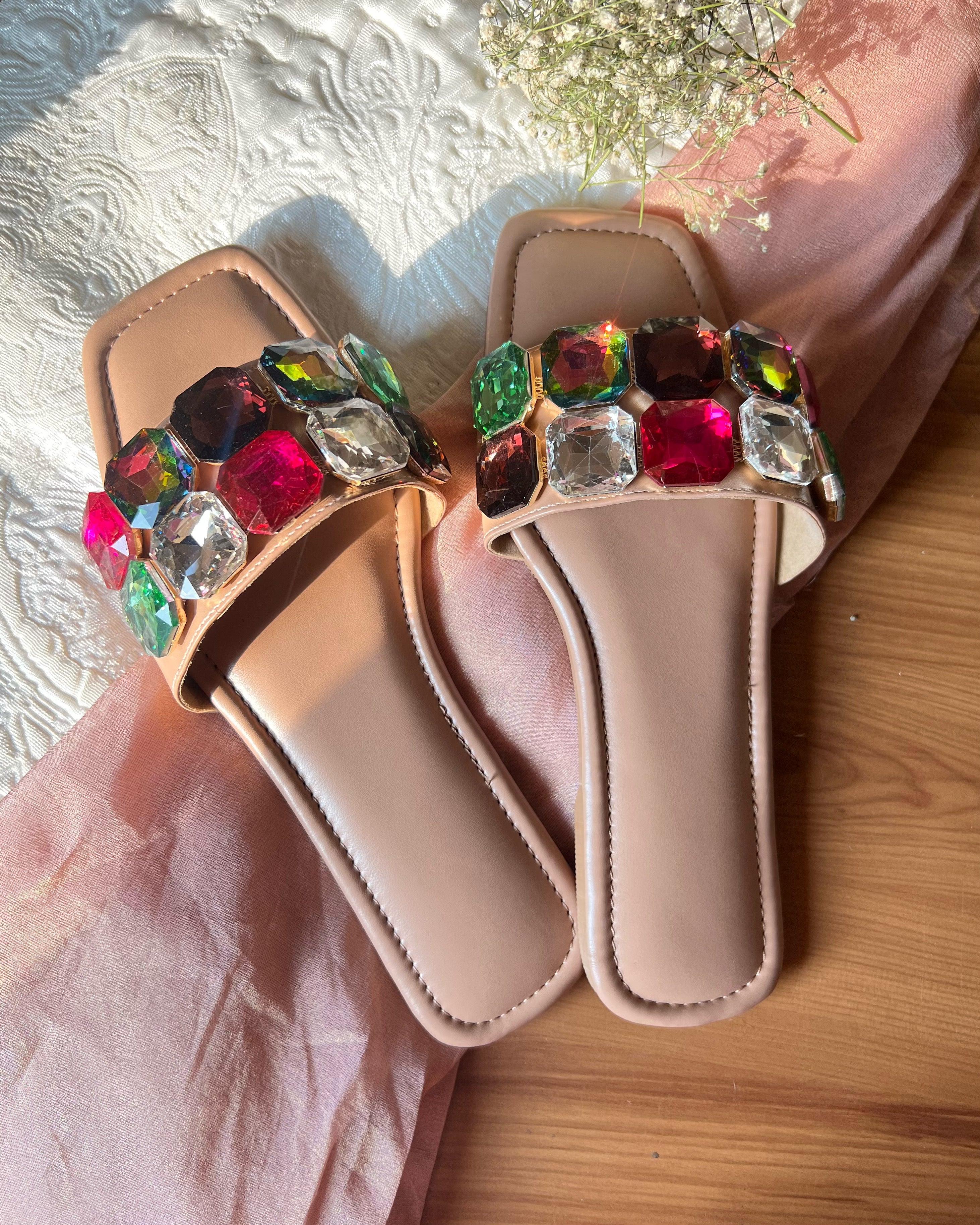 Crystal Stone Sandals