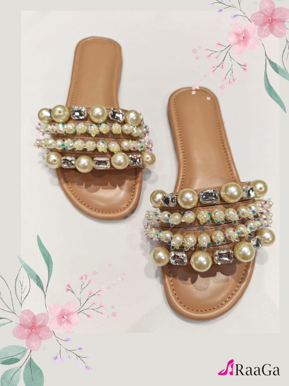 pearl stone sandals