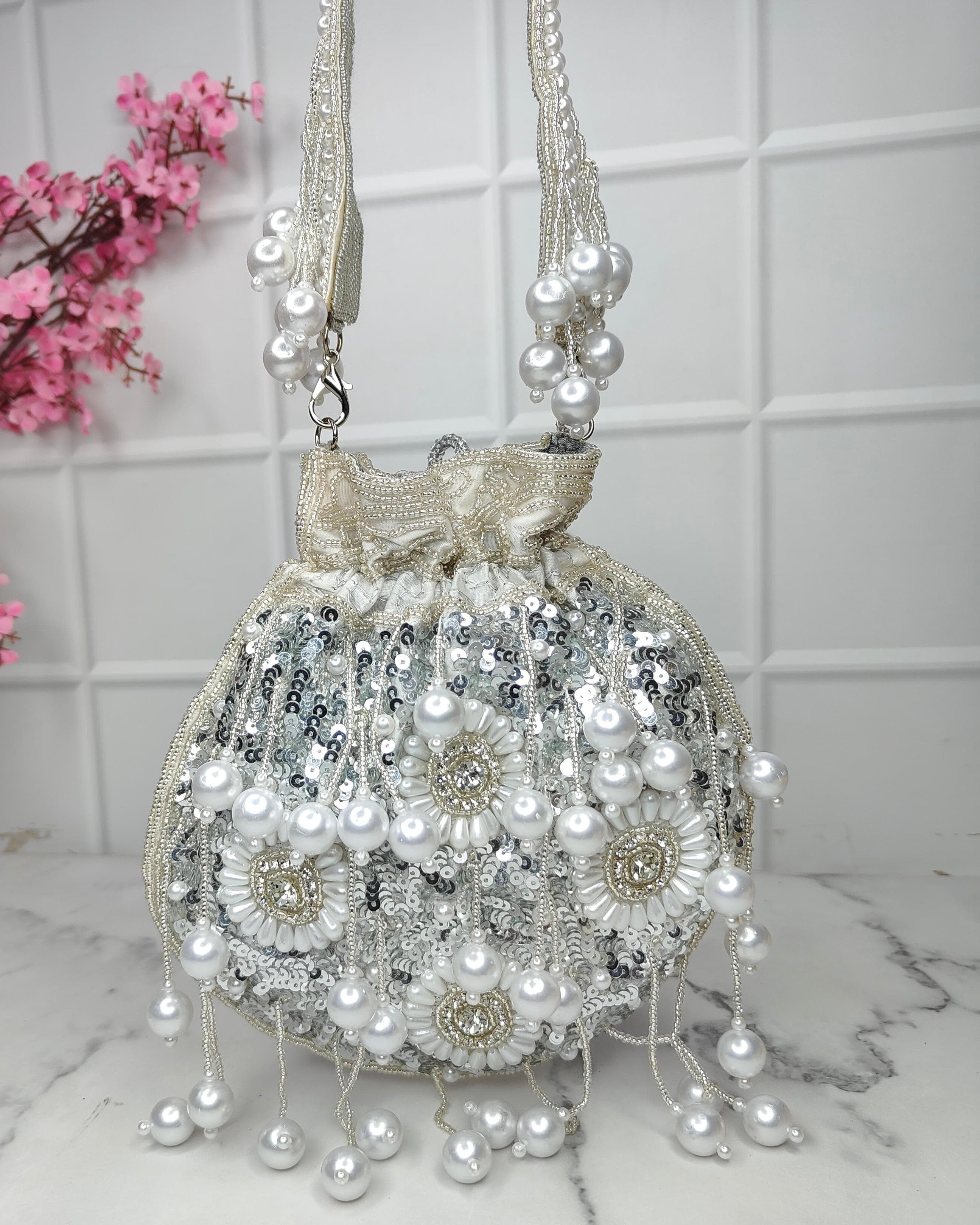 Hanging pearly bag