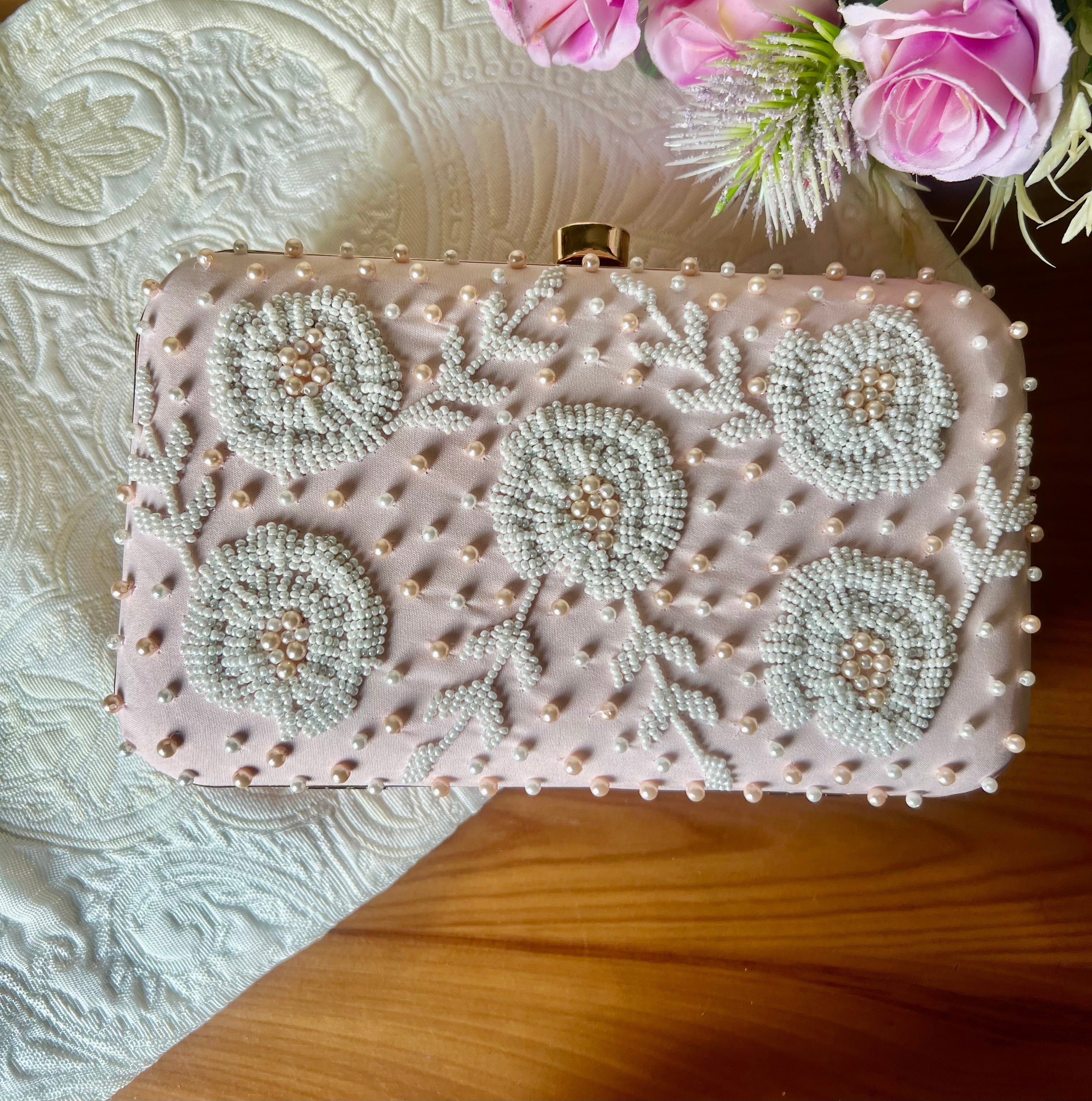 Pearlie Pink clutch