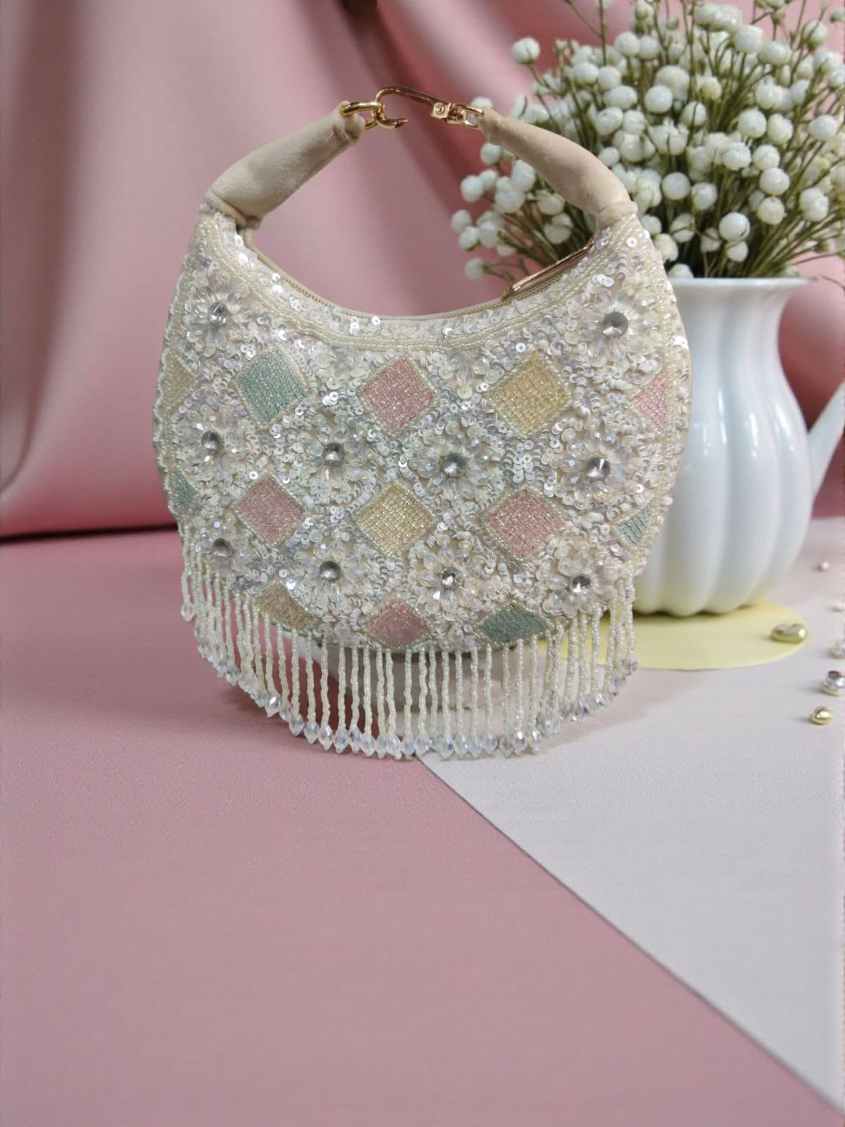 Blush bloom bag