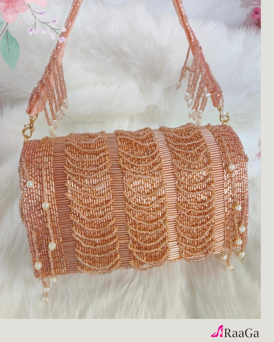 Rose Gold hanging bag